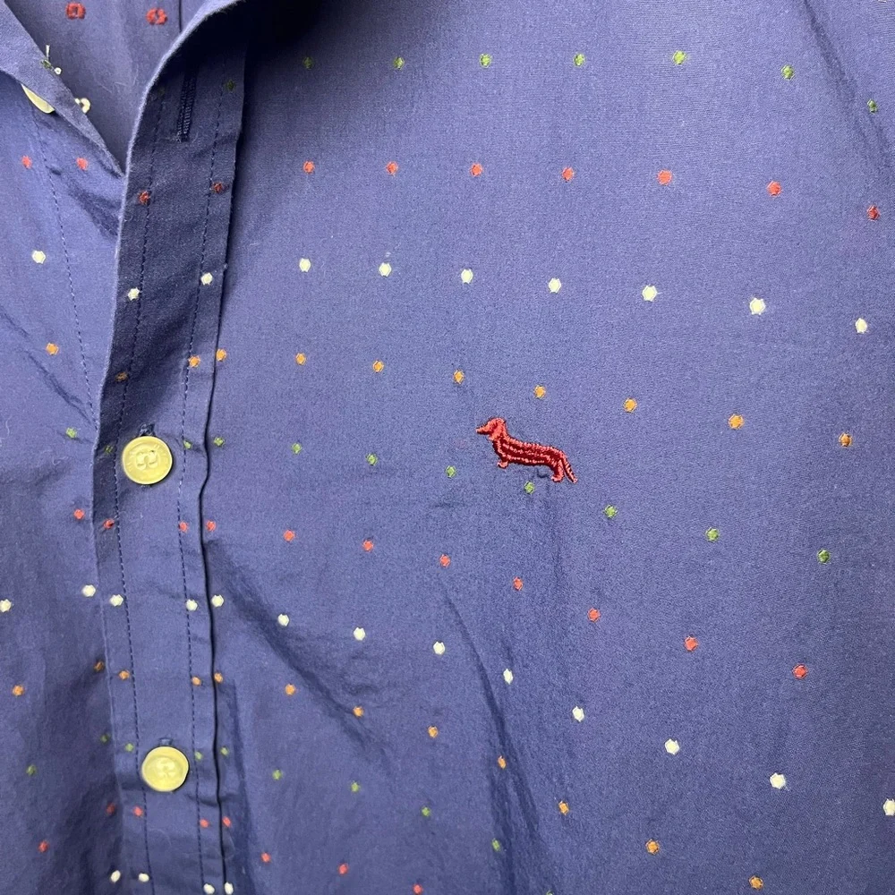 Harmont & Blaine 100% Navy Blue Patterned Shirt (Inv. #001) - Picture 6 of 14